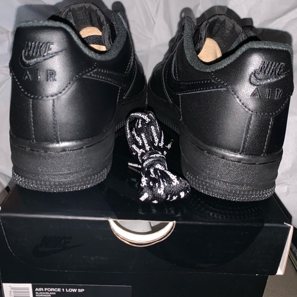 Supreme Nike Air Force 1 Black RARE Mens Size 4 / 5.5W Style #CU9225-001 - Picture 4 of 6